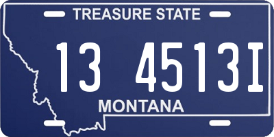 MT license plate 134513I