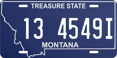 MT license plate 134549I