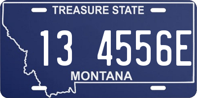 MT license plate 134556E