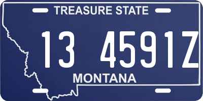 MT license plate 134591Z