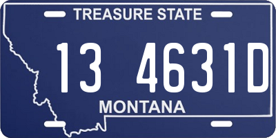 MT license plate 134631D