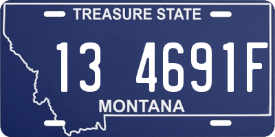 MT license plate 134691F