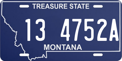 MT license plate 134752A