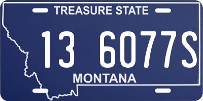 MT license plate 136077S