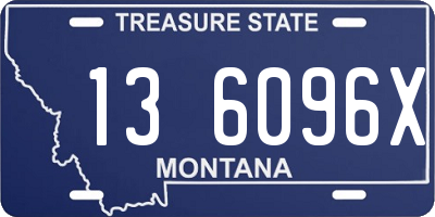 MT license plate 136096X