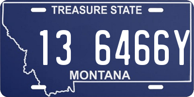 MT license plate 136466Y