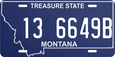 MT license plate 136649B