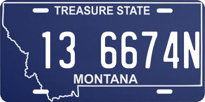 MT license plate 136674N