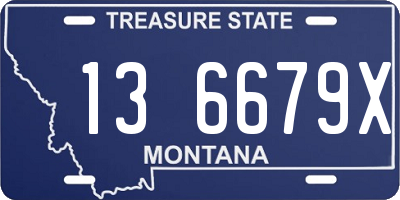 MT license plate 136679X