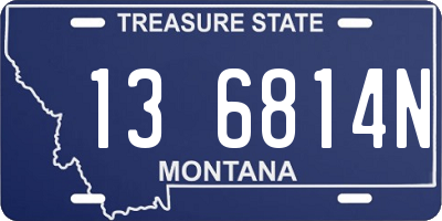 MT license plate 136814N