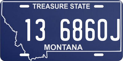 MT license plate 136860J