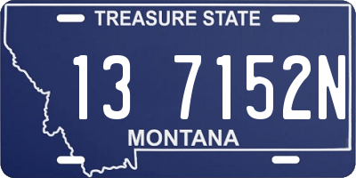 MT license plate 137152N