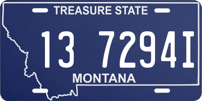 MT license plate 137294I