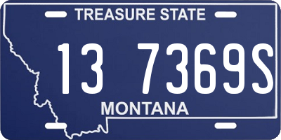 MT license plate 137369S