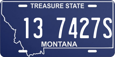 MT license plate 137427S