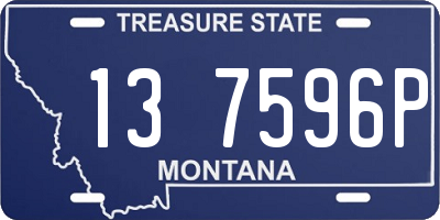 MT license plate 137596P