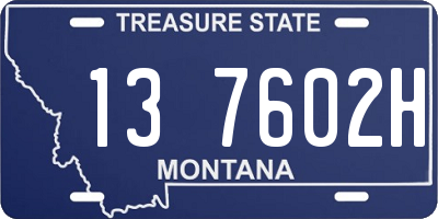MT license plate 137602H