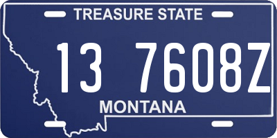 MT license plate 137608Z