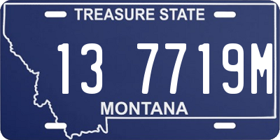 MT license plate 137719M
