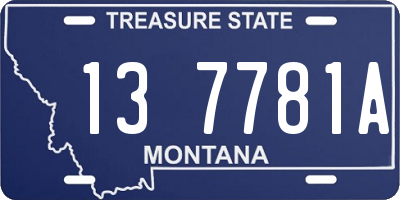 MT license plate 137781A