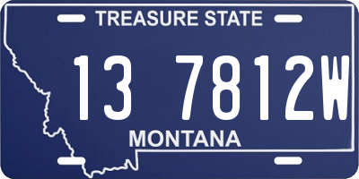 MT license plate 137812W