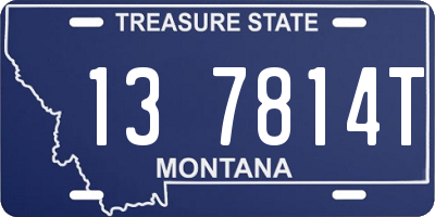 MT license plate 137814T