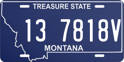 MT license plate 137818V