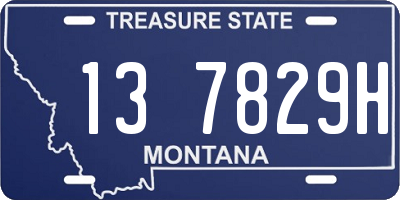 MT license plate 137829H