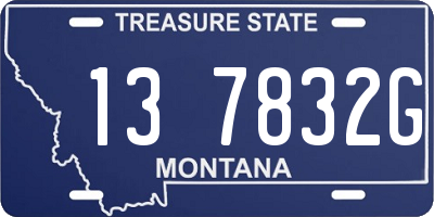 MT license plate 137832G