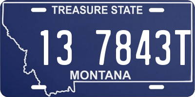 MT license plate 137843T