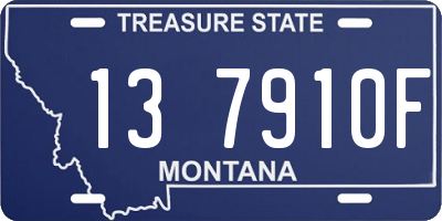 MT license plate 137910F