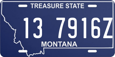 MT license plate 137916Z