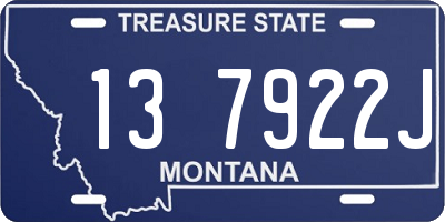 MT license plate 137922J
