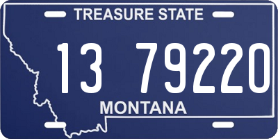 MT license plate 137922O