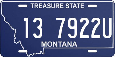 MT license plate 137922U