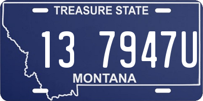 MT license plate 137947U