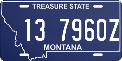 MT license plate 137960Z
