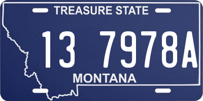MT license plate 137978A