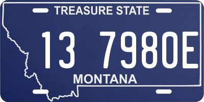 MT license plate 137980E