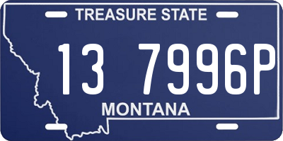MT license plate 137996P