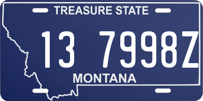 MT license plate 137998Z