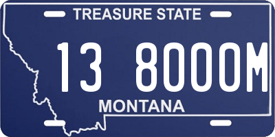 MT license plate 138000M