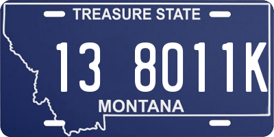 MT license plate 138011K
