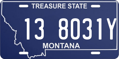 MT license plate 138031Y