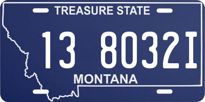MT license plate 138032I