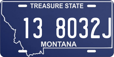 MT license plate 138032J