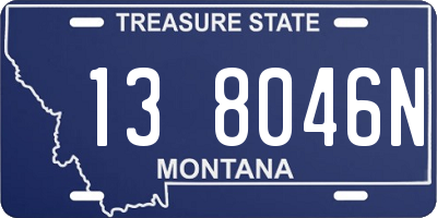 MT license plate 138046N