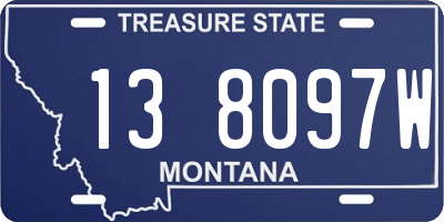 MT license plate 138097W