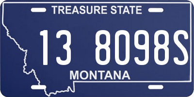 MT license plate 138098S