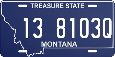 MT license plate 138103Q